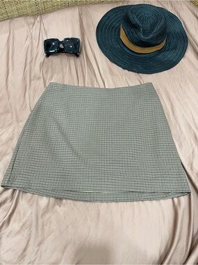 Checkered Mini Skirt - Classic Chestnut 🌰